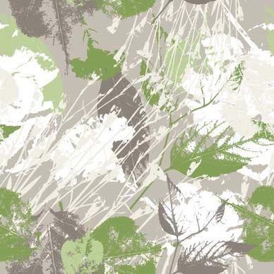 leaves grunge pattern seamless vectors