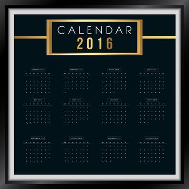 photo frame calendar16 vector