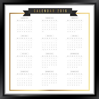 photo frame calendar16 vector