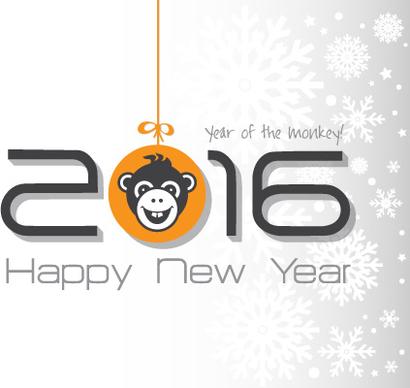 2016 year of the monkey vector