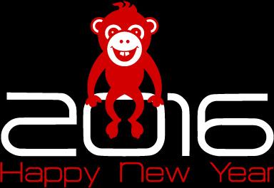 2016 year of the monkey vector