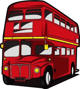 red bus vector