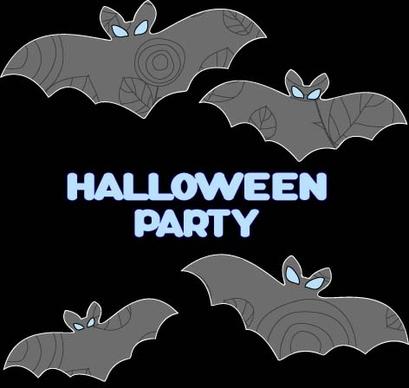 halloween party ghost ornaments vector