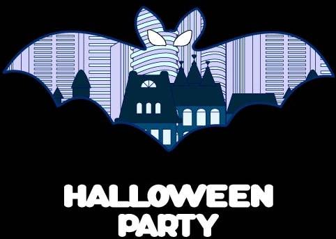 halloween party ghost ornaments vector