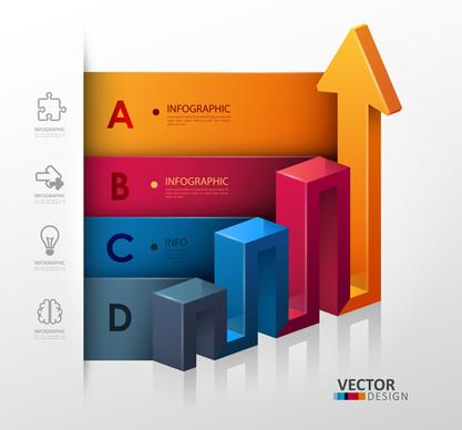 colored banner infographics elements vector