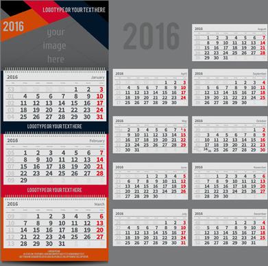 desk calendar template16 vector