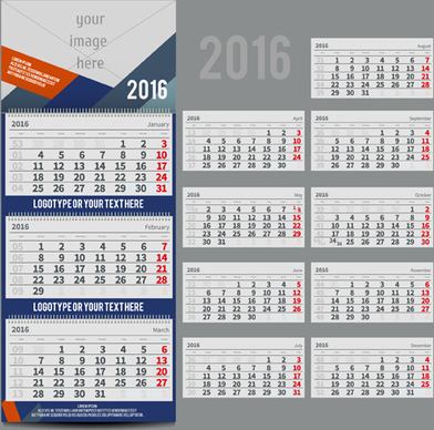 desk calendar template16 vector