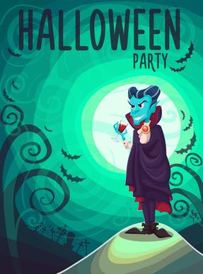 halloween party poster design creative vector