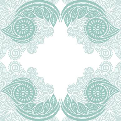 floral tiling pattern vintage vector set