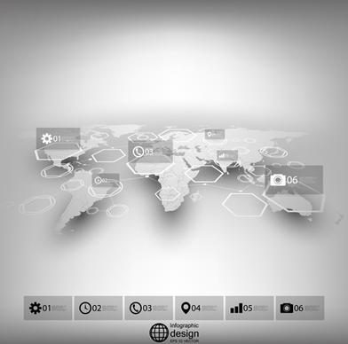 world maps infographics design vectors