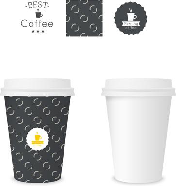 best coffee paper cup template vector