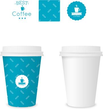 best coffee paper cup template vector