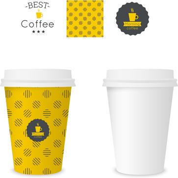 best coffee paper cup template vector