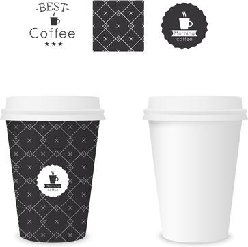 best coffee paper cup template vector