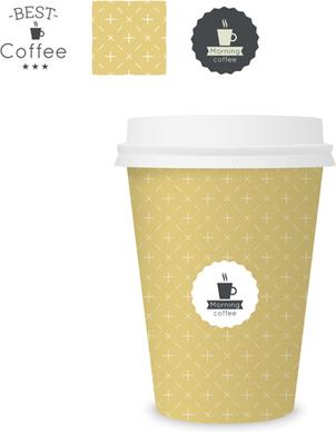 best coffee paper cup template vector