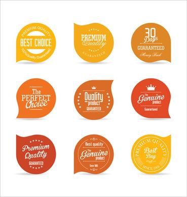 vector retro badges design set