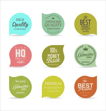 vector retro badges design set