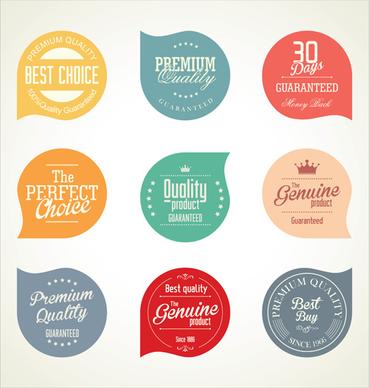 vector retro badges design set