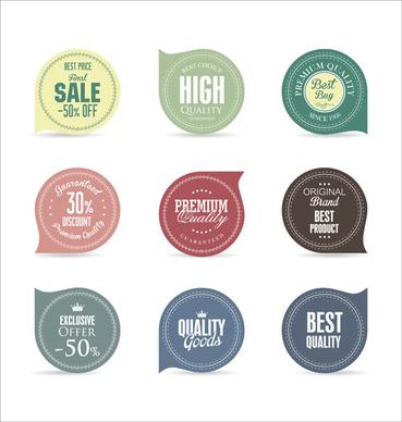 vector retro badges design set