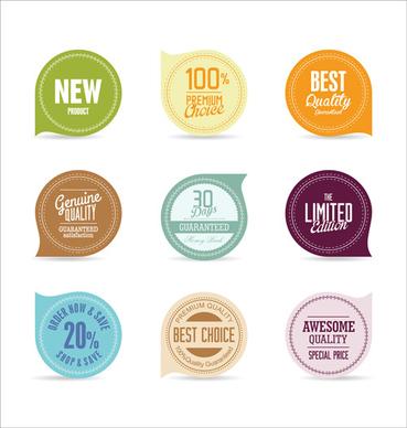 vector retro badges design set