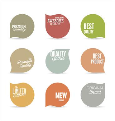 vector retro badges design set