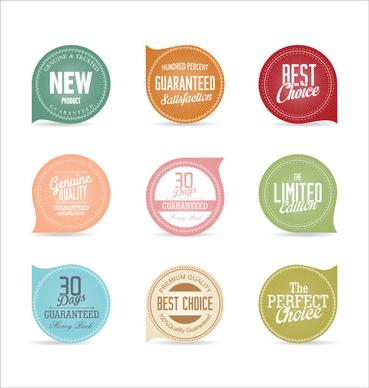 vector retro badges design set