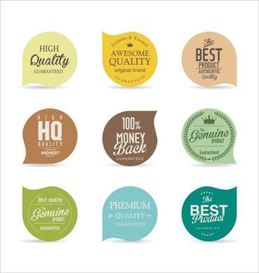 vector retro badges design set