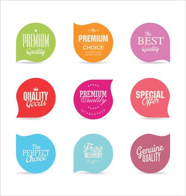 vector retro badges design set