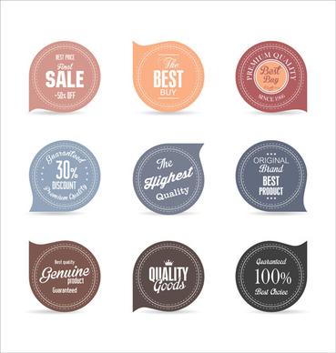 vector retro badges design set