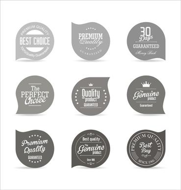 vector retro badges design set