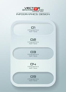 paper infographics white vector design