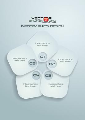 paper infographics white vector design