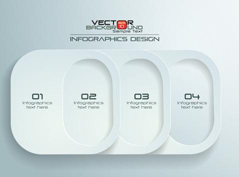 paper infographics white vector design