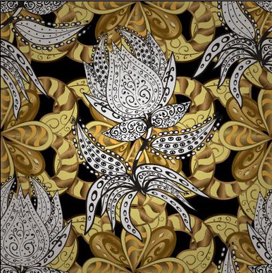 luxury ornament floral pattern seamless vecrtor