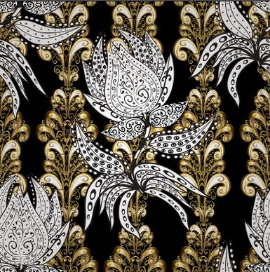 luxury ornament floral pattern seamless vecrtor