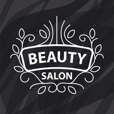 floral with beauty salon logos vector