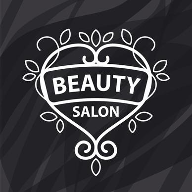 floral with beauty salon logos vector