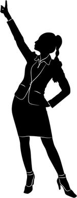 professional women vector silhouettes set