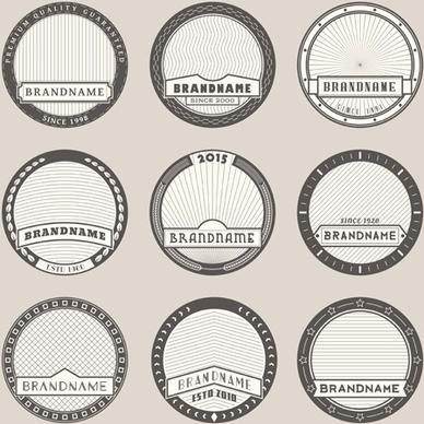 blank laurel wreath labels vintage vector