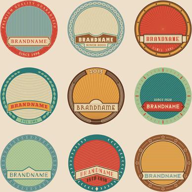 blank laurel wreath labels vintage vector