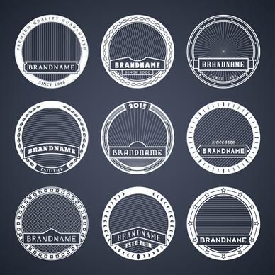 blank laurel wreath labels vintage vector