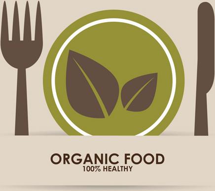 creative organic food logo vector