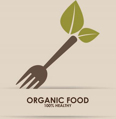 creative organic food logo vector