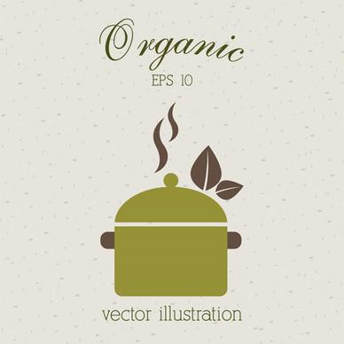 creative organic food logo vector