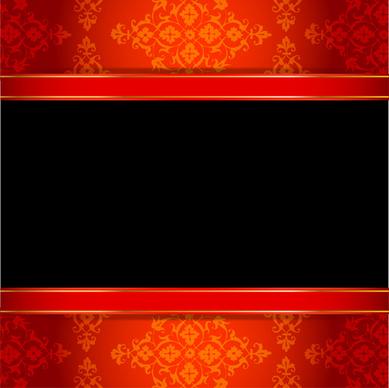 ornate red with black background vectors