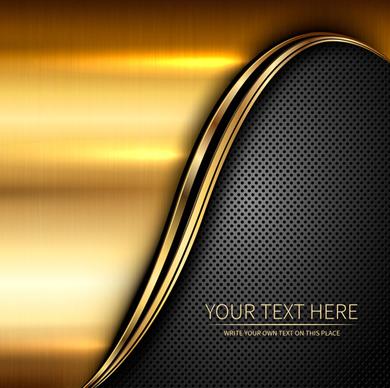 golden metallic shiny background vector