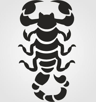 scorpion silhouette vector set