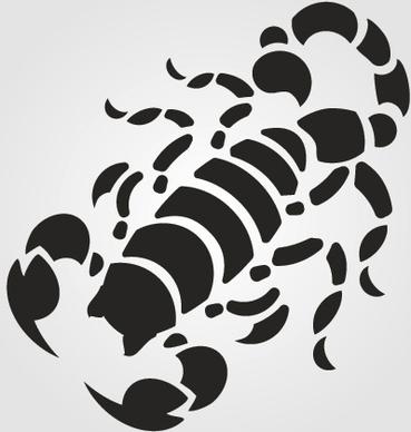 scorpion silhouette vector set