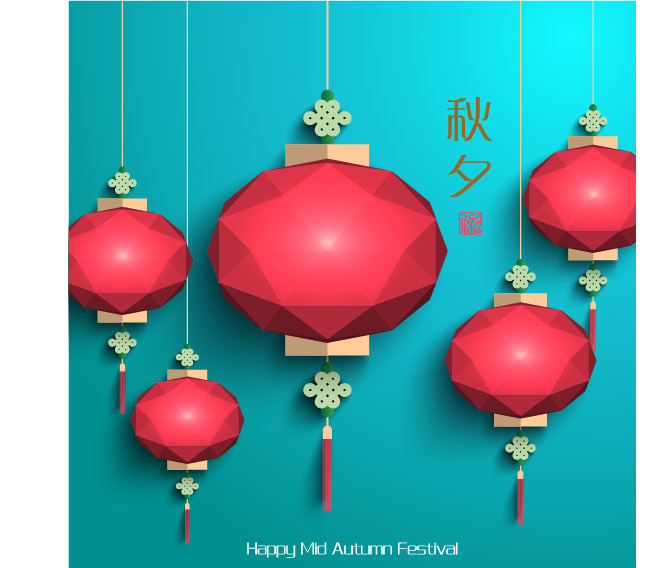 china mid autumn festival creative vector