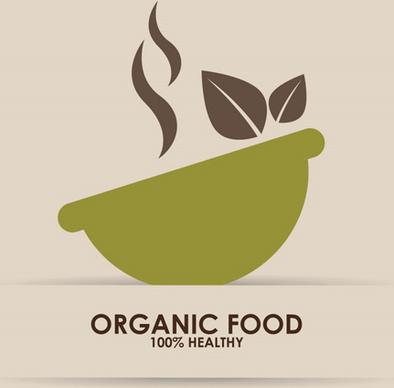 creative organic food logo vector